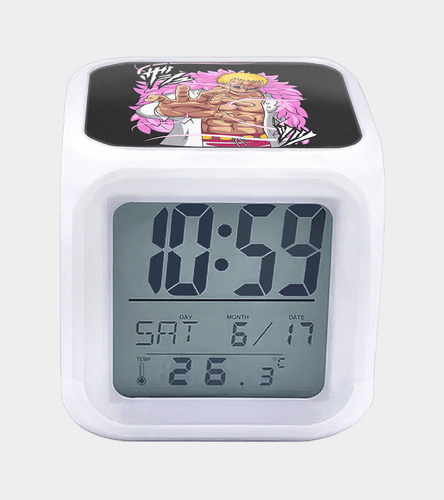 Reloj Despertador Donquixote Doflamingo Anime Ters Textil