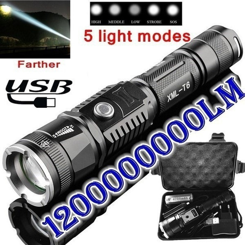 De Lámpara Linterna Cree Xml-t6 Torch Glare