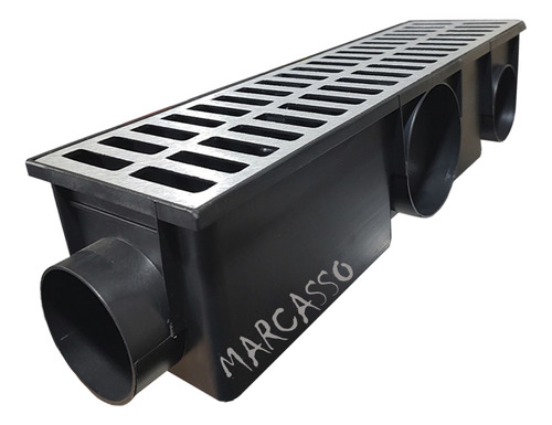 Coletor Ralo Linear Continuo Modular 15x50 Grelha Alumínio