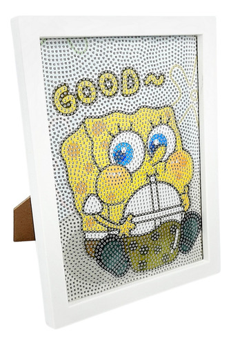 Pintura En Diamantes Diamonds C/porta Retrato Kitty Y Mas Bob Esponja