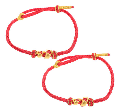 Pulsera De Hilo Rojo De 2 Piezas: Año De La Serpiente 2025 H