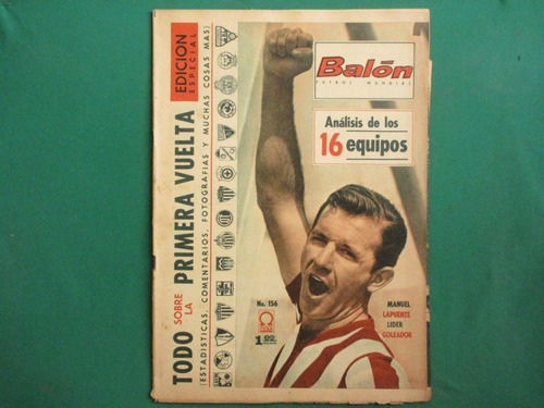 1966 Balon #156 Manuel Lapuente Necaxa Revista De Futbol