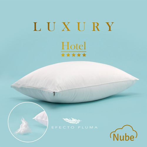 Almohada Hotel Nube Luxury 5 Estrellas 50x90 Efecto Pluma