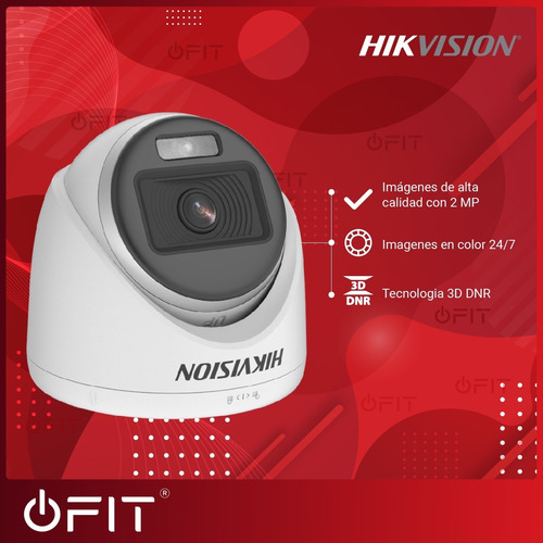 Imagen 3 de 10 de Camara Hikvision Colorvu 2mpx 2.8mm Domo