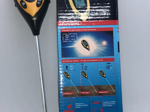 4 In 1 Soil Survey Instrument Ph, Temperatura, Luz E Umidade