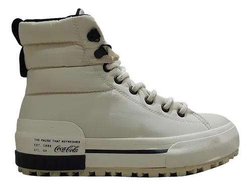 Tênis Coca Cola Aspen Sneaker Cano Alto Botinha Anabela