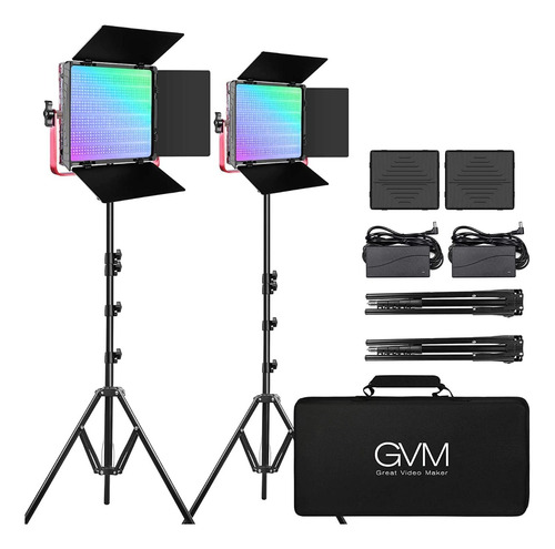 Kit Iluminación Gvm 1200d Rgb Led 50w Pack De 2 Nuevo!!!
