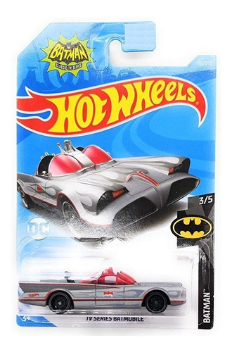 Hot Wheels Tv Series Batmobile #118 Llamas Grises No Comun!
