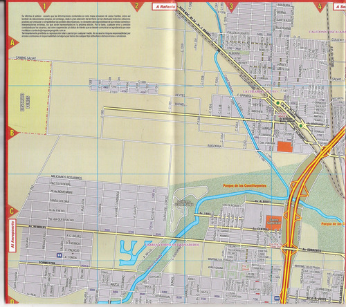 Mapa De La Ciudad De Rosario 81 Por 57 Cm