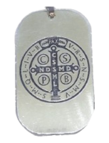 Placa San Benito, Grabada Bajo Relieve, Plata.950