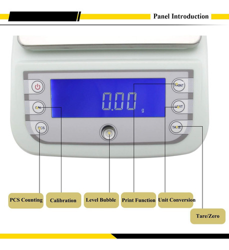 Báscula Digital Electrónica Alta Precisión 0.01g/5000g, 110v
