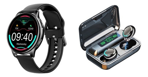 Reloj Inteligente Llamada Bluetooth + Audifonos Basecarga F9