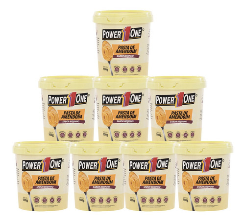 8x Pasta De Amendoim Power One Sabores Envio Imediato