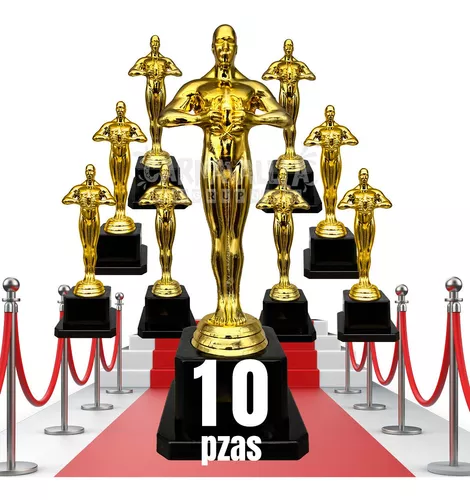 10 Estatuilla Premio Oscar Hollywood Trofeo 19cm Fiesta Grad