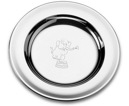 Imagem 1 de 6 de Prato Infantil Crianca 23cm Inox Baby Tramontina 61254230
