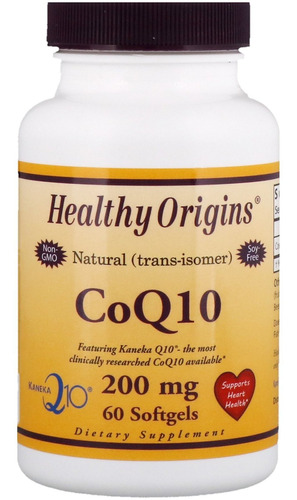Coenzima Q-10 Coq-10 200mg 60caps Healthy Origins