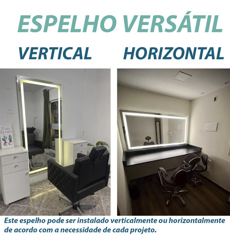 Espelho Com Led Frontal 180 X 100cm 03 Cores