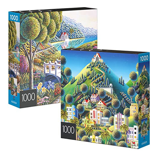 2-pack Of 1000-piece Jigsaw Puzzles, Para Adultos, 55pxy