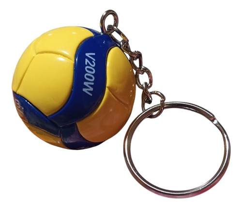 Mikasa V200w Más Un Llavero De Voley Amarillo