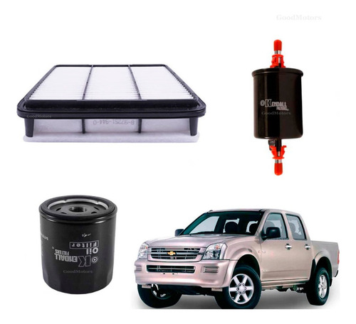 Kit Filtro Chevrolet Dmax 2.4 2005 2010 Aire-bencina-aceite