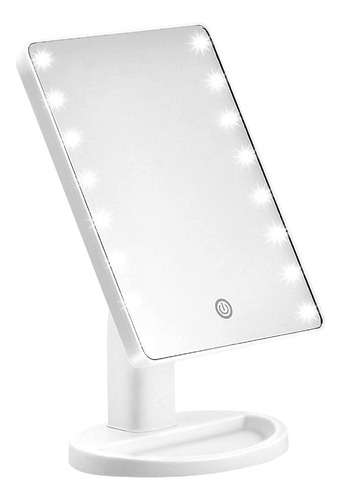 Mist Jewel Espejo Luz Led Maquillaje De Alta Definición | Utensilio Para Maquillar Con Luces E Intensidad Adaptable Con Conexíon Usb O Baterías Y Rotación 360° Para Uso Personal