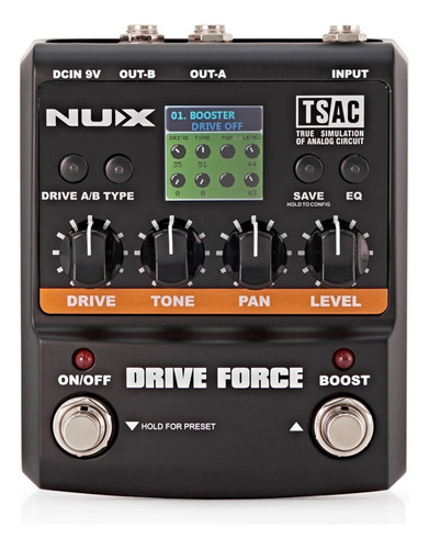 Pedal Efecto Para Guitarra Nux Drive Force - Prm