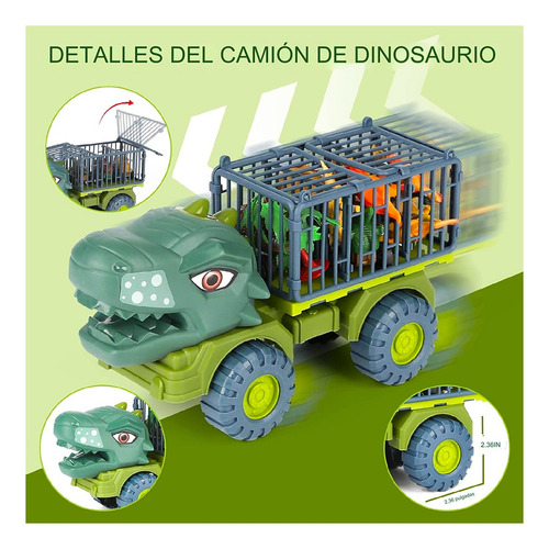 Camion Transportador De Dinosaurios Tiranosaurio Rex Juguete