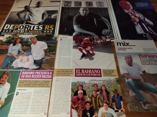 (aq058) Los Pericos * Bahiano * Recortes Revistas Clippings (Usado)