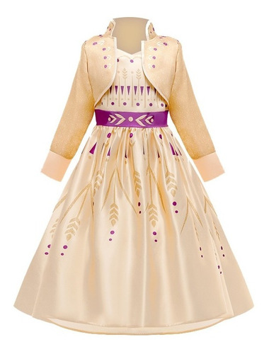 Vestido Anna De Frozen Beige Para Niña