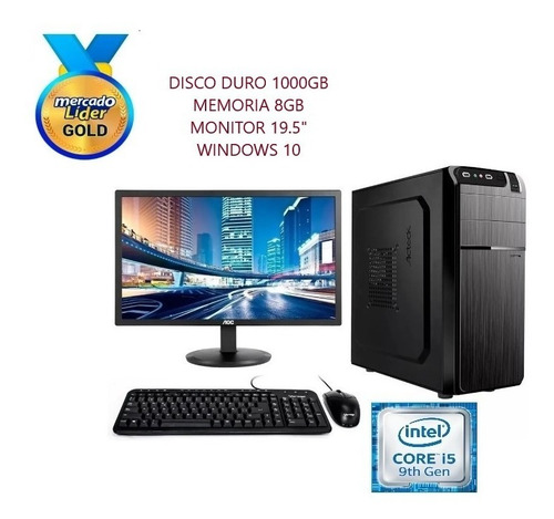 Computador Cpu Intel Core I5 9na Gen 1tb 8gb Led 20 Inc Iva