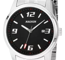 Relógio Magnum Masculino Prata Aço Inox Calendário MA32283Z - Imperial  Relógios