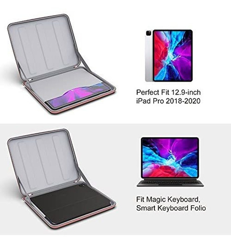 Funda Rigida Smatree Para Tablet iPad Pro De 12.9 Rosa Claro