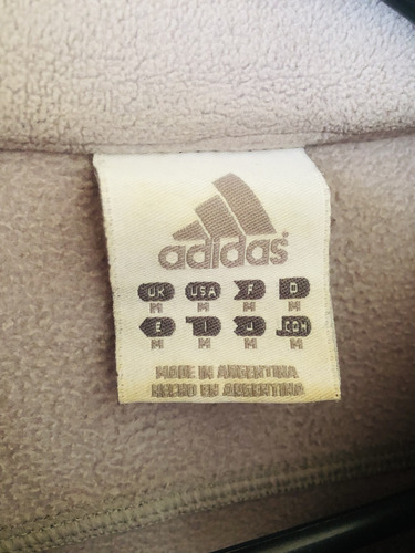 Campera Buzo Chaleco Polar Adidas Mujer Como Nueva Beige (Usado)