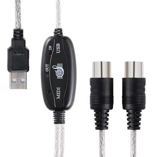 Transmissão Usb Midi Interface Cabo Conversor Adaptador