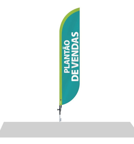 Wind Flag Banner Dupla Face 3m Completo Plantão De Vendas M3