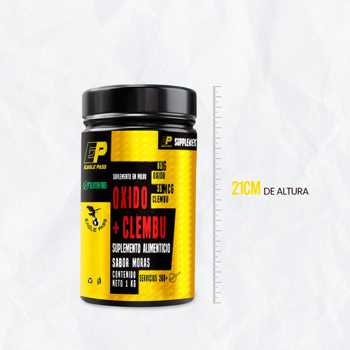 Eagle Óxido Nítrico + Clembuterol 1kg Pre Entreno Moras