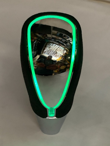 Imagen 5 de 9 de Palanca Pomo Cambio Deportivo Luz Led Rgb Cargable 12v L348
