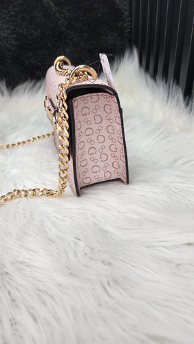 Crossbody Guess Sg940576 Nueva 100 % Original Con Etiqueta Rosa Estampado Oro Dorado Oscuro