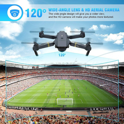 Mini Dron E88 Pro Con Control Remoto Con Cámara Dual 4k Colo