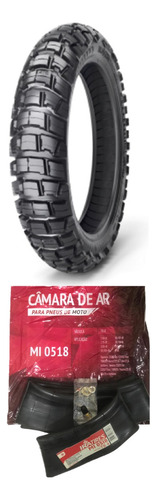 Pneu Traseiro E Câmara 90/90-18 Titan Cg Fan Ybr Ira Dust