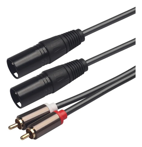 Cable Xlr Dual Macho Rca Dual 1.5m Calidad