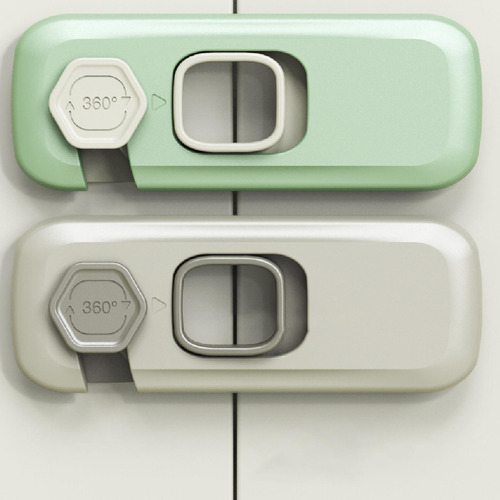 5 Set De 2 Candados Para Protección De Armarios Gris