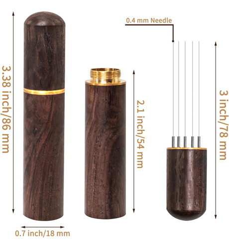 2 Pcs Herramienta De Distribución De Café Espresso 5 Agujas