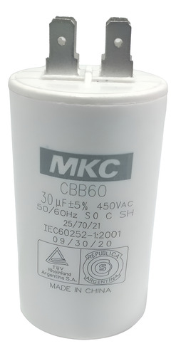 Capacitor De Marcha 30 Uf 450 Vac Mkc