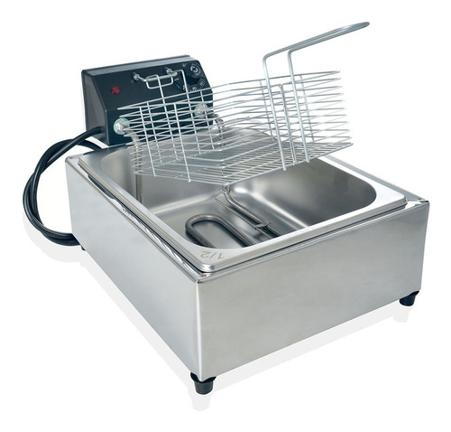 Fritadeira Elétrica 6 Litros 1 Cuba Profissional Termoferta Cor Inox 110V