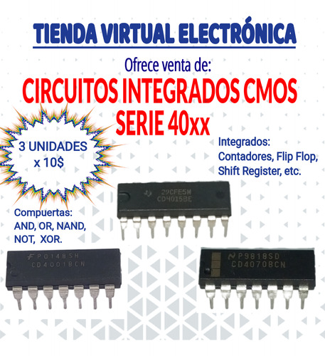 Circuitos Integrados Cmos: Compuertas, Flip Flop, Contadores