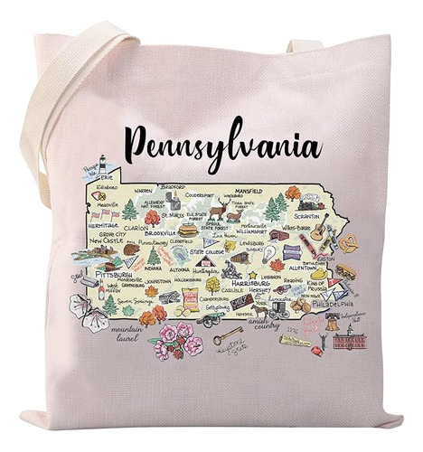 Bolso Hombro Del Viaje Pennsylvania State Grocery Tote Bag P