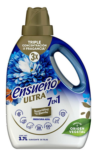 Ensueño Ultra 7 En 1 Frescura Azul Suavizante De Telas 3.7