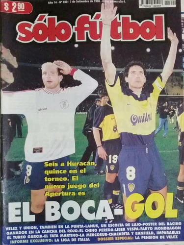 Solo Futbol 690 Boca 6 Huracan 2,union 1 Rac 0,poster Racing