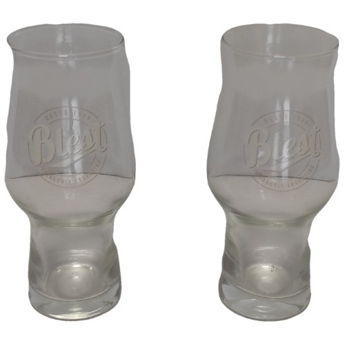 Pack X2u Vaso Copa De Pinta Cerveza Vidrio Blest  Impecable